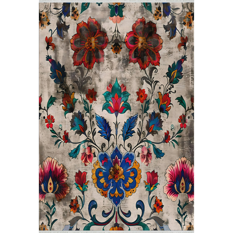 Lark Manor Breasha Floral Rug Wayfair Canada